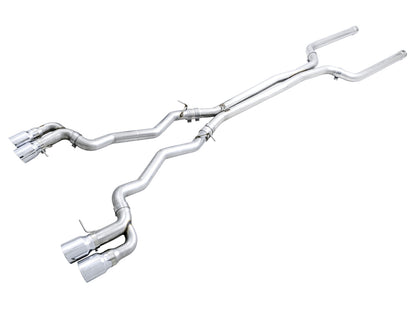 AWE Track Edition Catback Exhaust for BMW F90 M5 - Chrome Silver Tips image 1