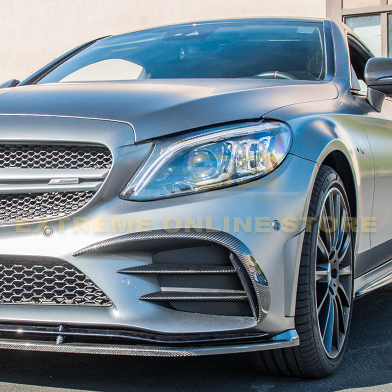 2019-Up Mercedes-Benz C-Class Carbon Fiber Front Air Vent Cover image 2