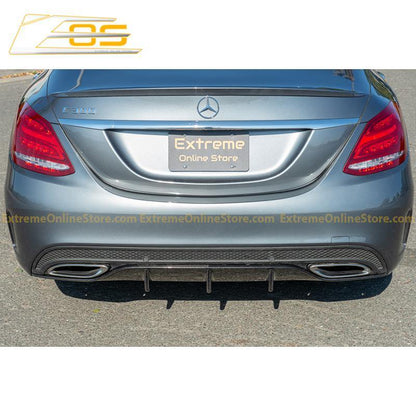 2015-18 Mercedes-Benz C-Class W205 AMG Carbon Fiber Rear Bumper Diffuser image 5