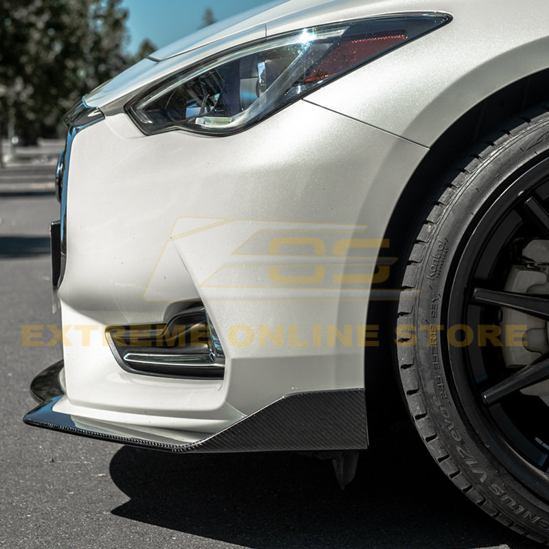 2017-Up Infiniti Q60 Carbon Fiber Front Splitter Ground Effect image 5