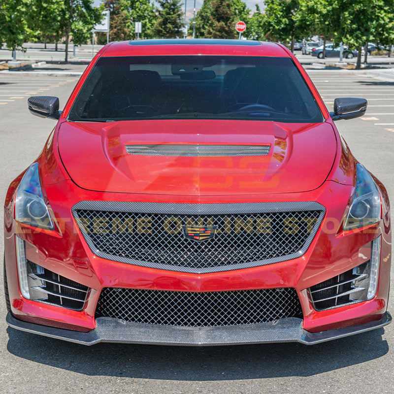 2016-19 Cadillac CTS-V DRY Carbon Fiber Front Accent Grill Insert image 3
