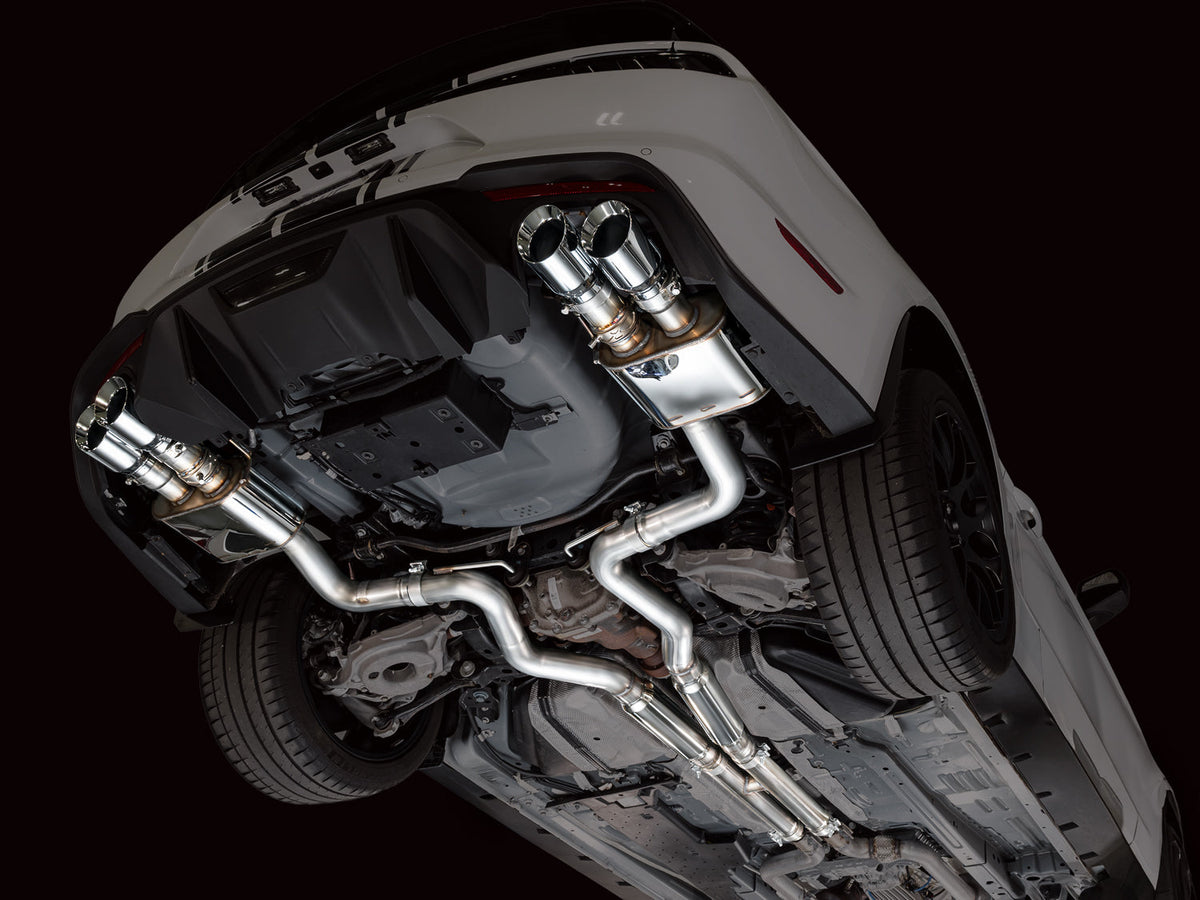AWE SwitchPath™ Cat-back Exhaust for '18-'23 S550 Mustang GT - Quad Chrome Silver Tips image 4