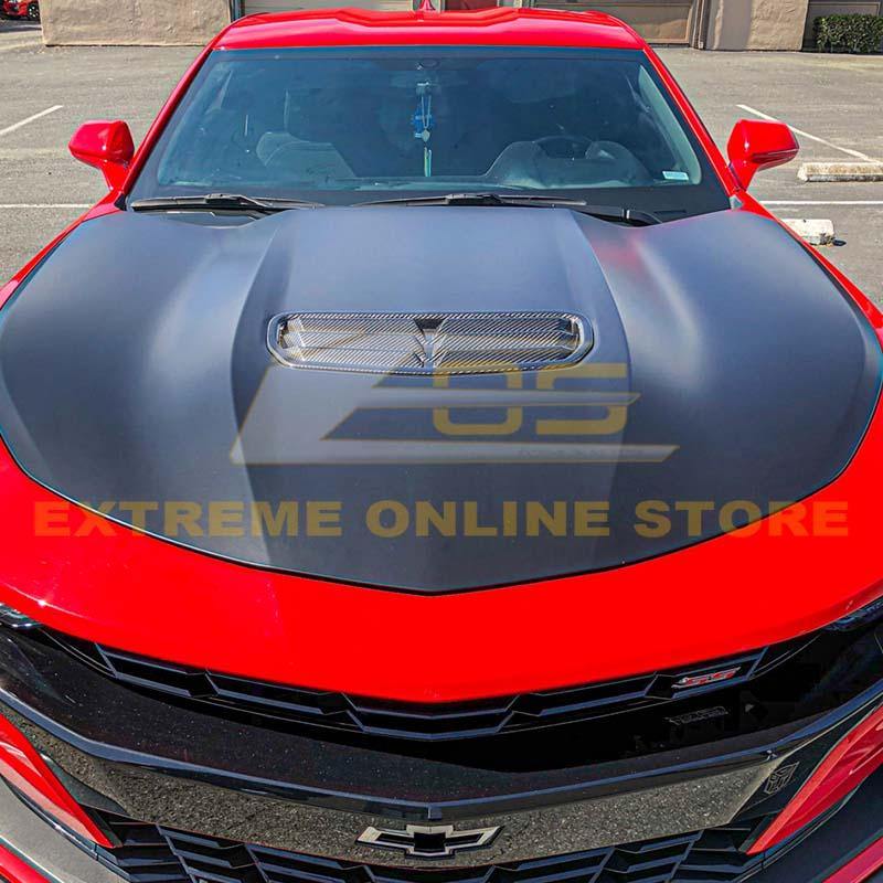 2019-24 Chevrolet Camaro Factory Style Dry Carbon Fiber Hood Vent image 3