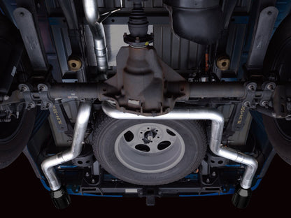 AWE 0FG Dual Split Rear Exhaust for '21+ Ford F-150 - 5 Diamond Black Tips image 7