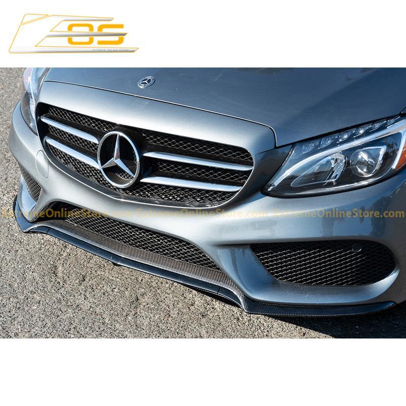 2015-18 Mercedes-Benz C-Class W205 AMG Carbon Fiber Front Splitter Lip image 9