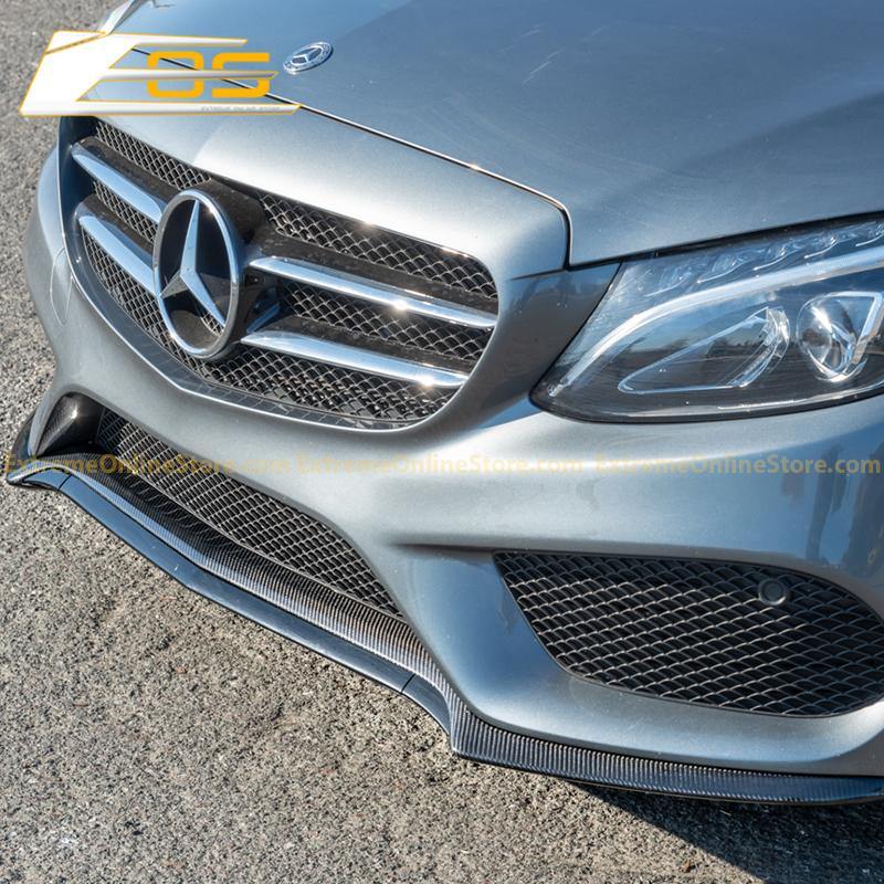 2015-18 Mercedes-Benz C-Class W205 AMG Carbon Fiber Front Splitter Lip image 3