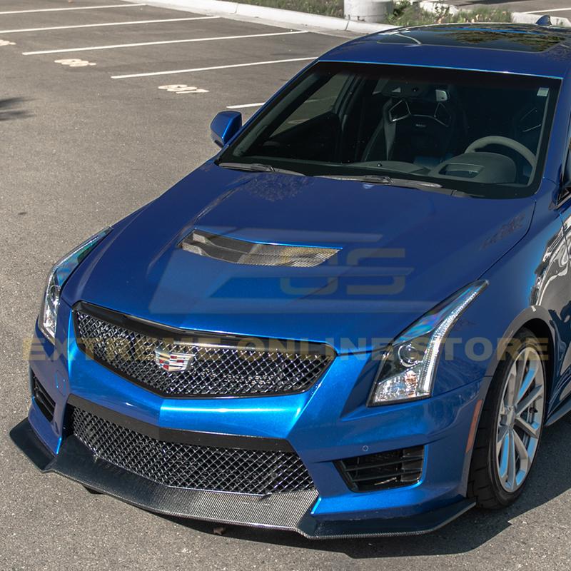 2016-19 Cadillac ATS-V Carbon Fiber Front Splitter & Side Skirts image 8