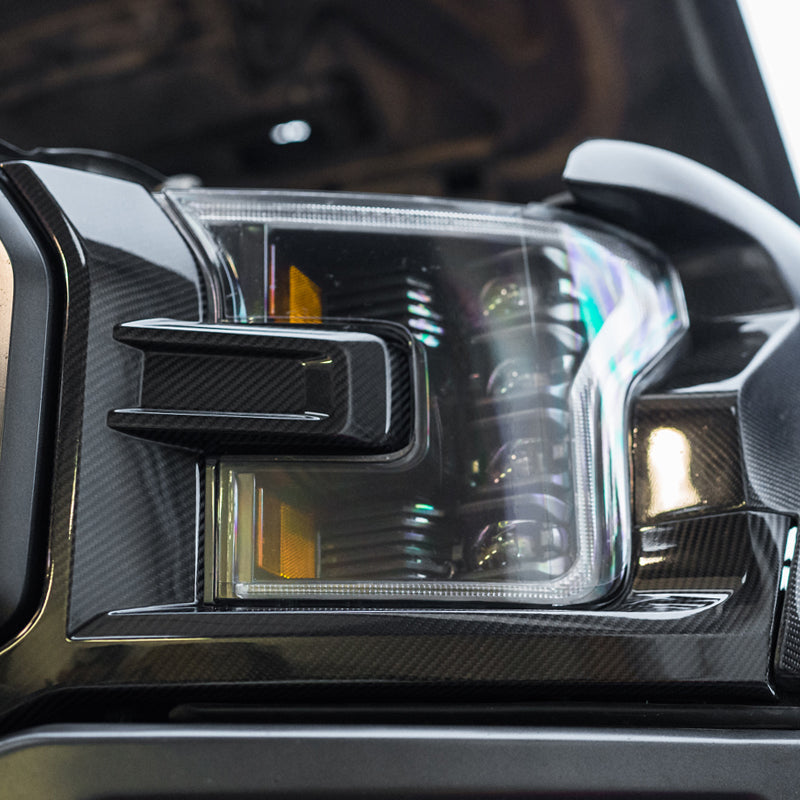 2017-23 Ford F-150 Raptor Carbon Fiber Headlight Cover image 10