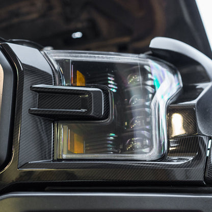 2017-23 Ford F-150 Raptor Carbon Fiber Headlight Cover image 10