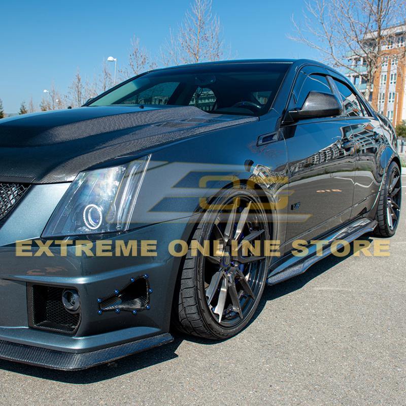 2009-15 Cadillac CTS-V Sedan / Wagon Carbon Fiber Side Skirts image 2