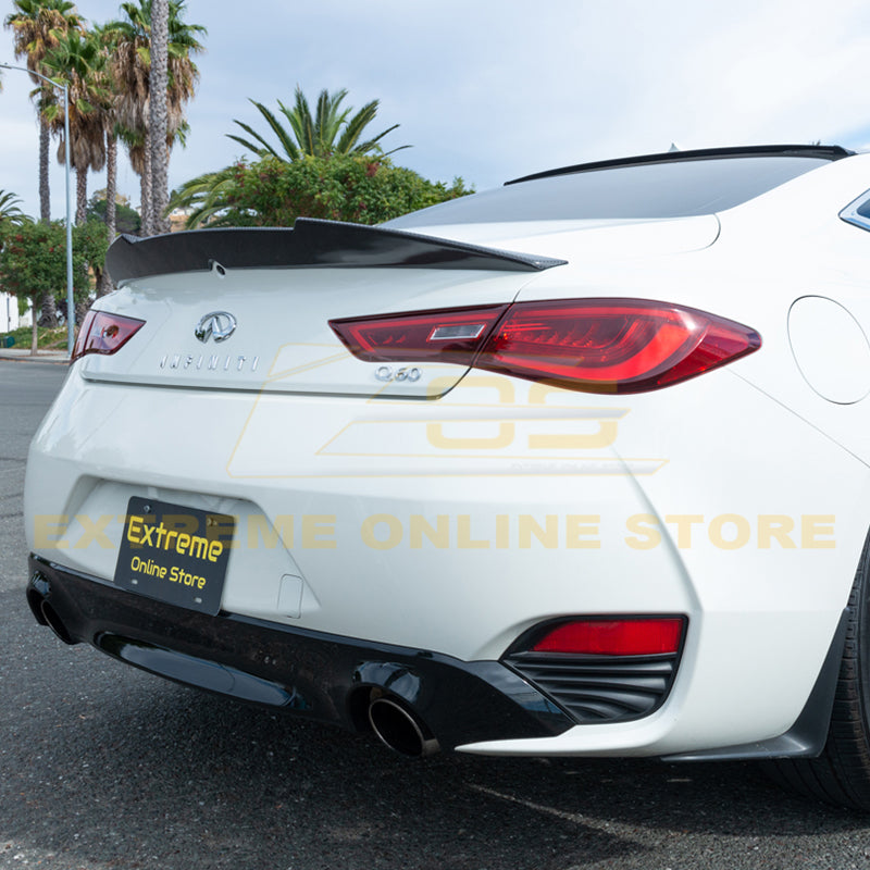 2017-Up Infiniti Q60 Carbon Fiber High Kick Rear Spoiler image 1