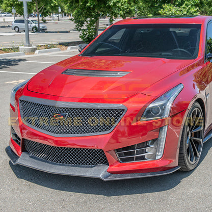 2016-19 Cadillac CTS-V DRY Carbon Fiber Front Accent Grill Insert image 5