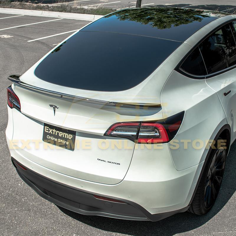 2020-24 Tesla Model Y Carbon Fiber Rear Trunk Spoiler image 11