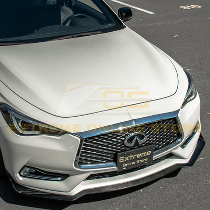 2017-Up Infiniti Q60 Carbon Fiber Front Splitter Ground Effect image 4