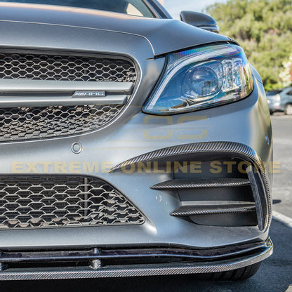 2019-Up Mercedes-Benz C-Class Carbon Fiber Front Air Vent Cover image 3