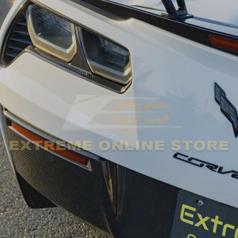Corvette C7 DRY CARBON FIBER Rear Tail Light Bezels image 8
