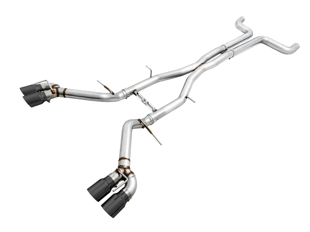 AWE Track Edition Cat-back Exhaust for Gen6 Camaro SS / ZL1 / LT1 - Non-Resonated - Diamond Black Tips (Quad Outlet) image 1
