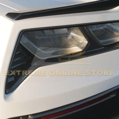 Corvette C7 DRY CARBON FIBER Rear Tail Light Bezels image 6