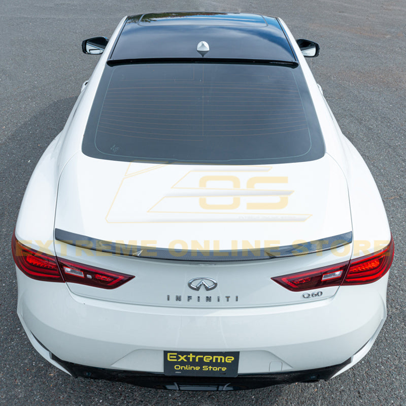 2017-Up Infiniti Q60 Carbon Fiber High Kick Rear Spoiler image 6