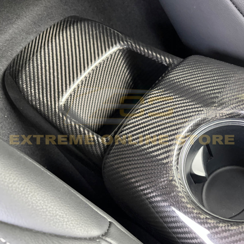 2020-Up Toyota Supra Carbon Fiber Center Console Panel Cover image 7