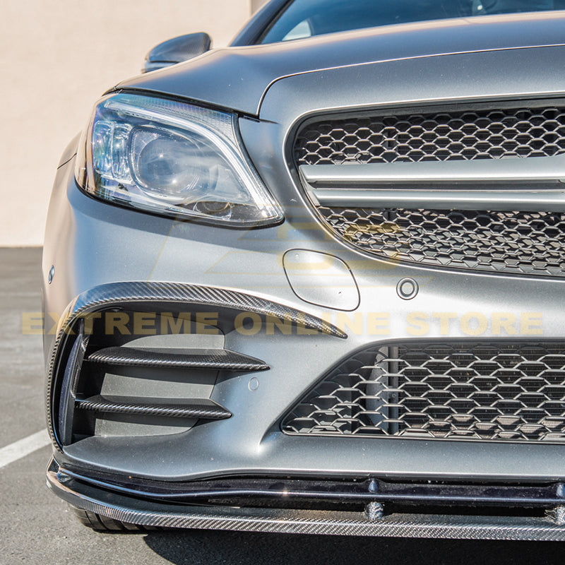 2019-Up Mercedes-Benz C-Class Carbon Fiber Front Air Vent Cover image 6