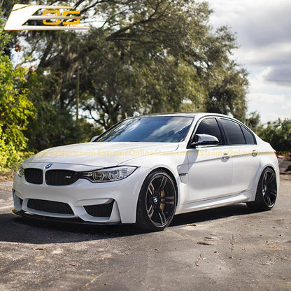2014-20 BMW F80 M3 Carbon Fiber Front Splitter & Side Skirts image 2