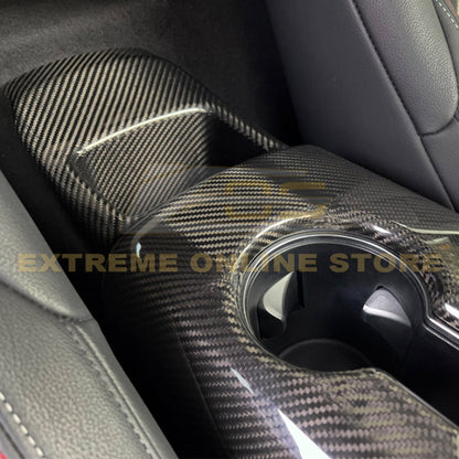 2020-Up Toyota Supra Carbon Fiber Center Console Panel Cover image 4