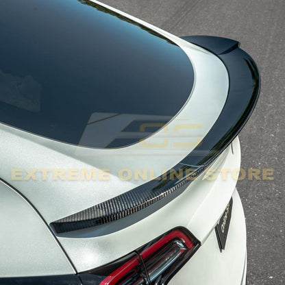 2020-24 Tesla Model Y Carbon Fiber Rear Trunk Spoiler image 10