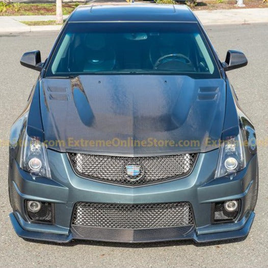 2009-15 Cadillac CTS-V Carbon Fiber Front Splitter & Side Skirts image 2