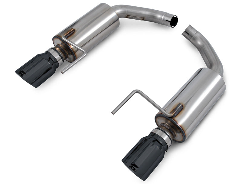 AWE Touring Edition Axle-back Exhaust for S550 Mustang EcoBoost - Diamond Black Tips image 1