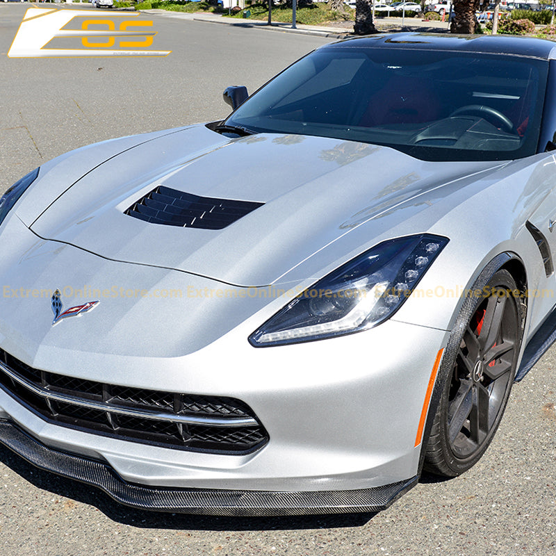 Chevrolet Corvette C7 DRY CARBON FIBER Front Fender Flares Wheel Trim image 18