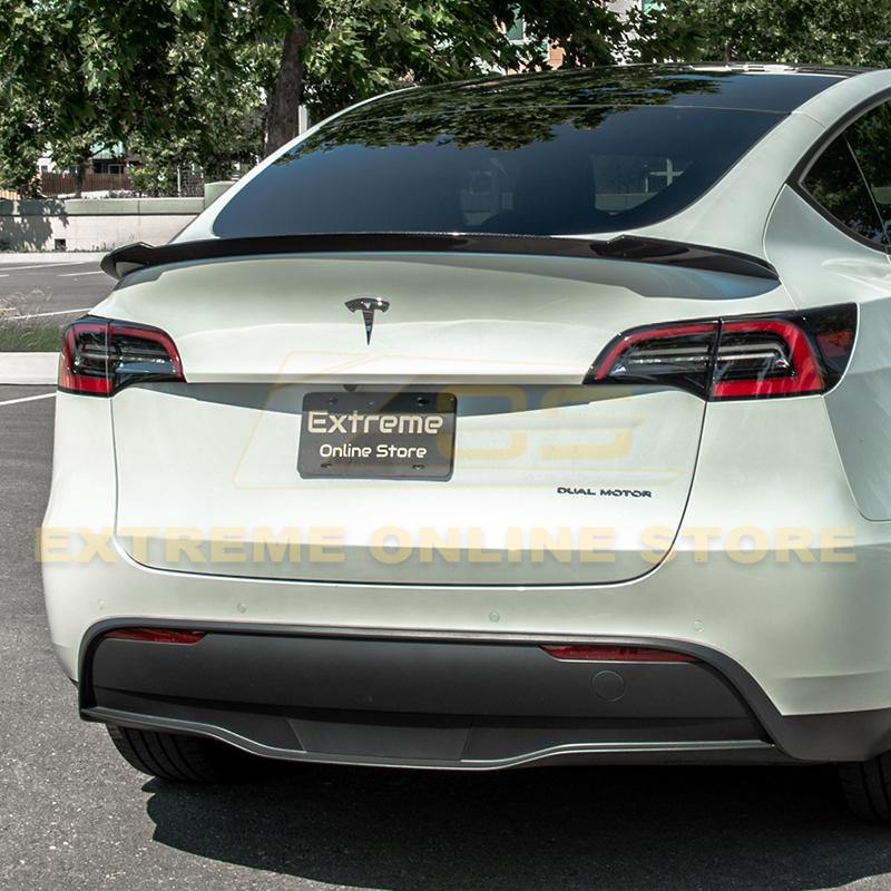 2020-24 Tesla Model Y Carbon Fiber Rear Trunk Spoiler image 12