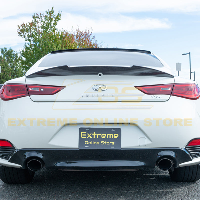 2017-Up Infiniti Q60 Carbon Fiber High Kick Rear Spoiler image 4