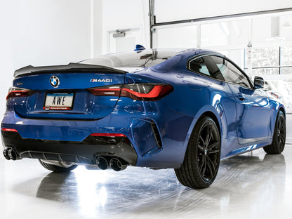 AWE Track Edition Exhaust for G2X M340i / M440i - Diamond Black Tips image 3