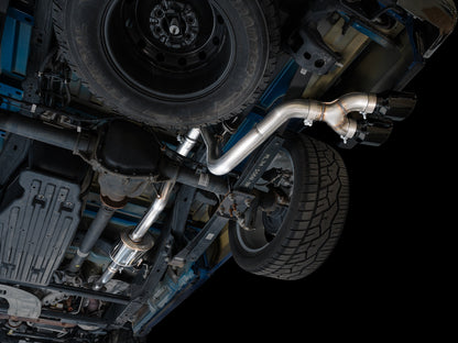 AWE 0FG Dual Side Exit Exhaust for Ford F-150 Regular Cab - 4.5 Diamond Black Tips image 2