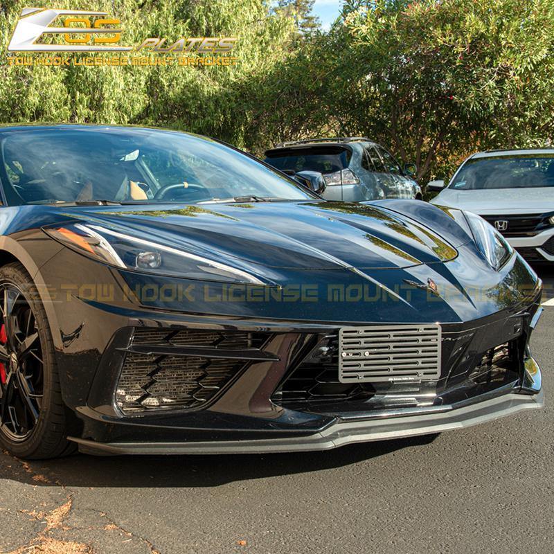 2020-Up Corvette C8 Tow Hook License Plate Adaptor image 1