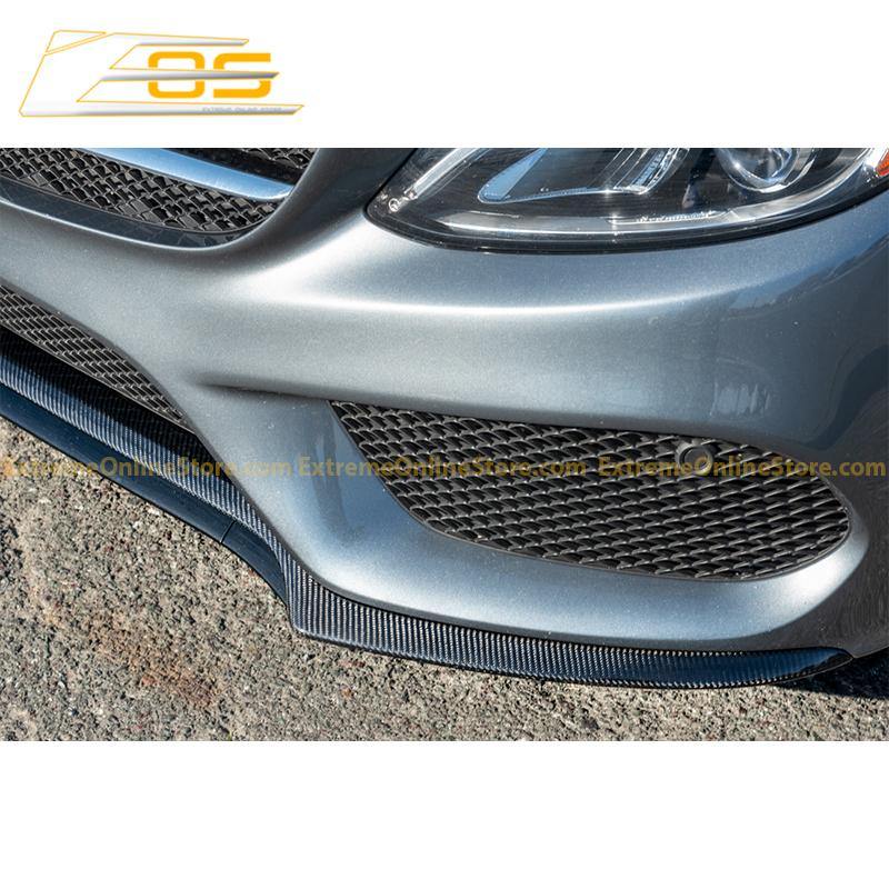 2015-18 Mercedes-Benz C-Class W205 AMG Carbon Fiber Front Splitter Lip image 10