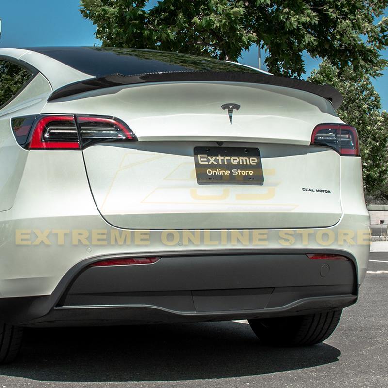 2020-24 Tesla Model Y Carbon Fiber Rear Trunk Spoiler image 13