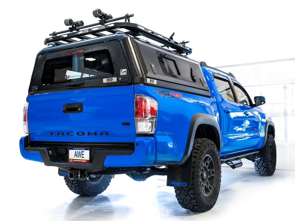 AWE 0FG Exhaust with BashGuard for 3rd Gen Tacoma - No Tips image 4