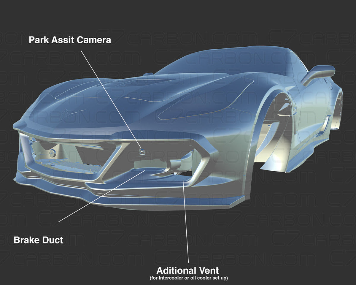 Front Bumper Air Cooling Duct | Corvette C7 (2014-2019) | Performance Cooling Upgrade image 5