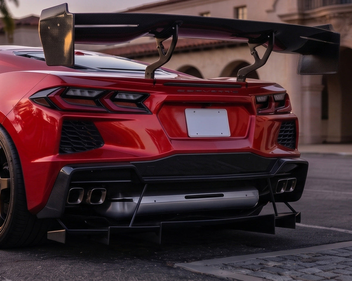 Corvette C8 Apex GT3 100% Pre-Preg Carbon Fiber Rear Diffuser (Fits All Models) image 5