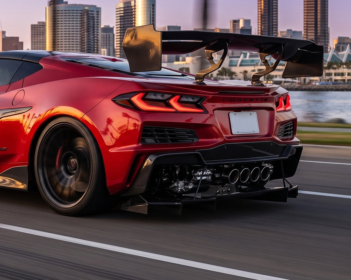 Corvette C8 Apex GT3 100% Pre-Preg Carbon Fiber Rear Diffuser (Fits All Models) image 1
