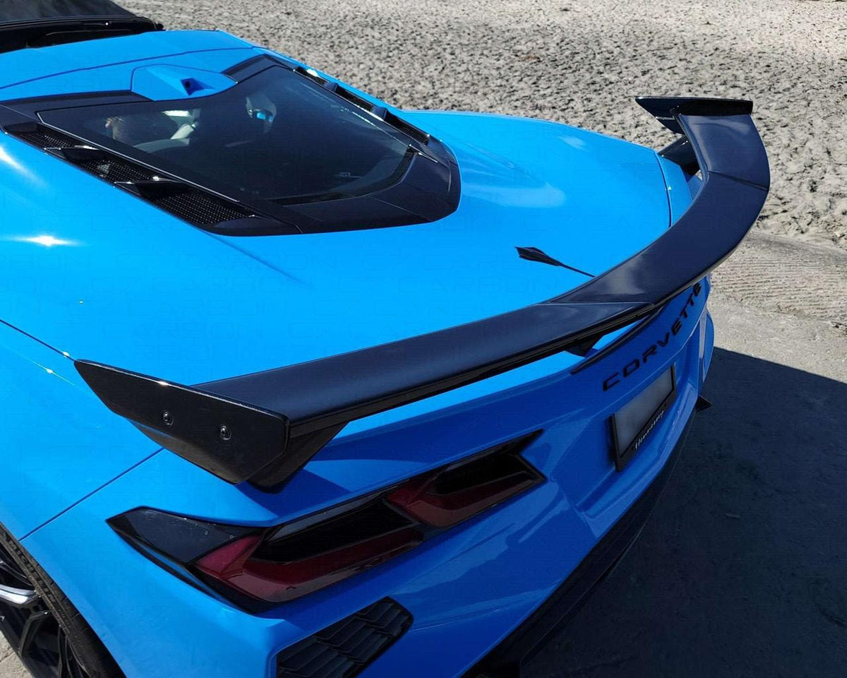 2020+ Corvette C8 OEM-Style Carbon Fiber High Wing Spoiler image 9