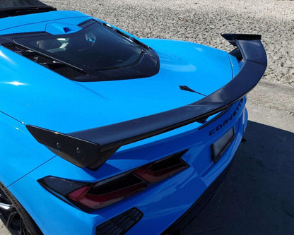 2020+ Corvette C8 OEM-Style Carbon Fiber High Wing Spoiler image 9