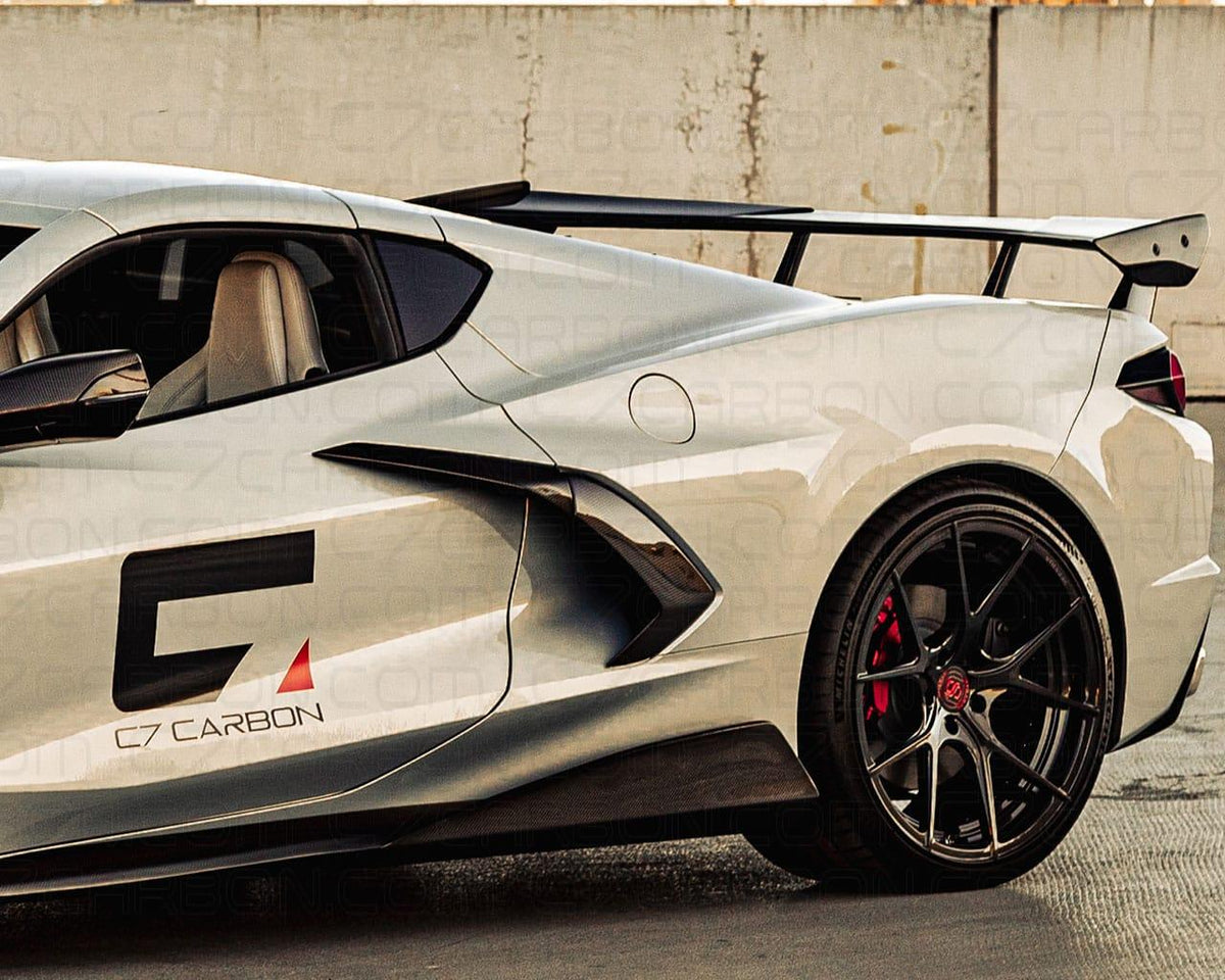 2020+ Corvette C8 OEM-Style Carbon Fiber High Wing Spoiler image 5