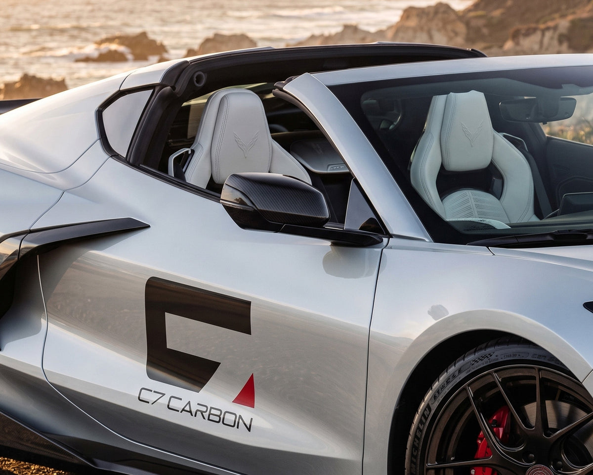 2020+ C8 Corvette Carbon Fiber Mirror Caps image 3