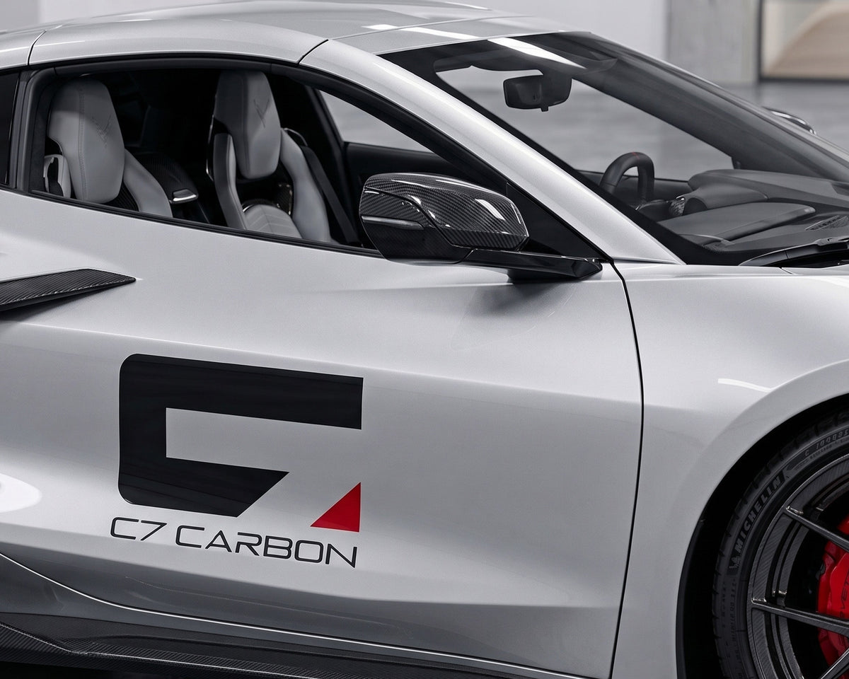 2020+ C8 Corvette Carbon Fiber Mirror Caps image 5