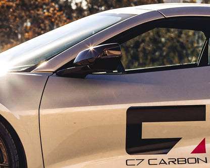 2020+ C8 Corvette Carbon Fiber Mirror Caps image 2