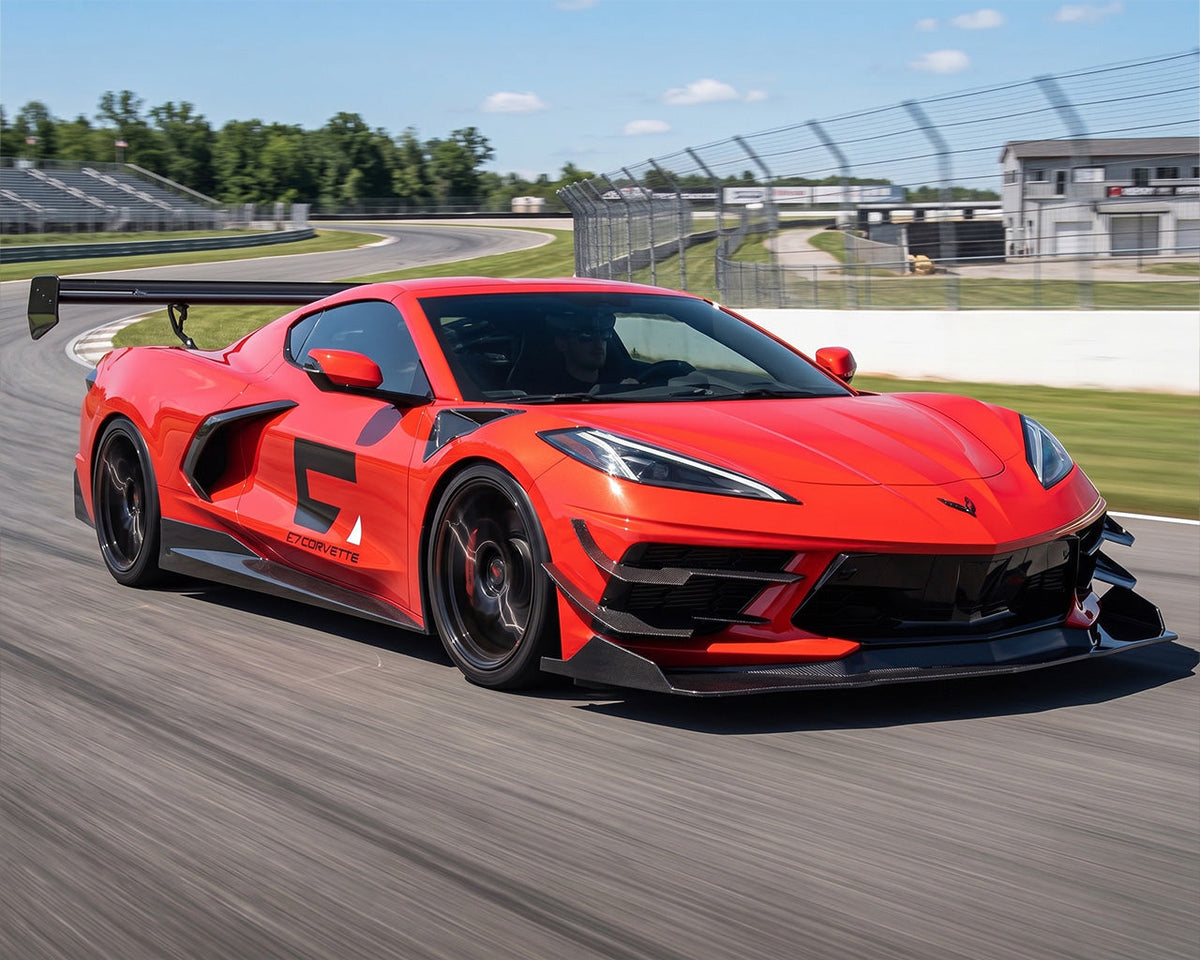 2020+ Corvette C8 Daytona Chassis-Mounted Carbon Fiber Track Wing image 3