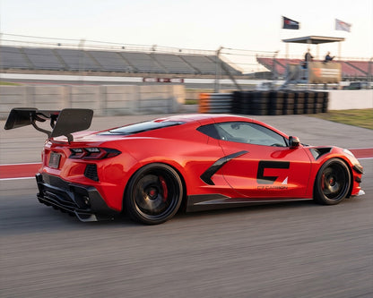 2020+ Corvette C8 Daytona Chassis-Mounted Carbon Fiber Track Wing image 4